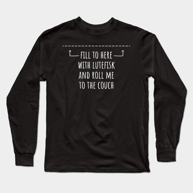 Funny Lutefisk Norway Pride Long Sleeve T-Shirt by Huhnerdieb Apparel